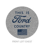 Gray T-Shirt for Ford Truck Owners American Pride Country Text (2005–2015)