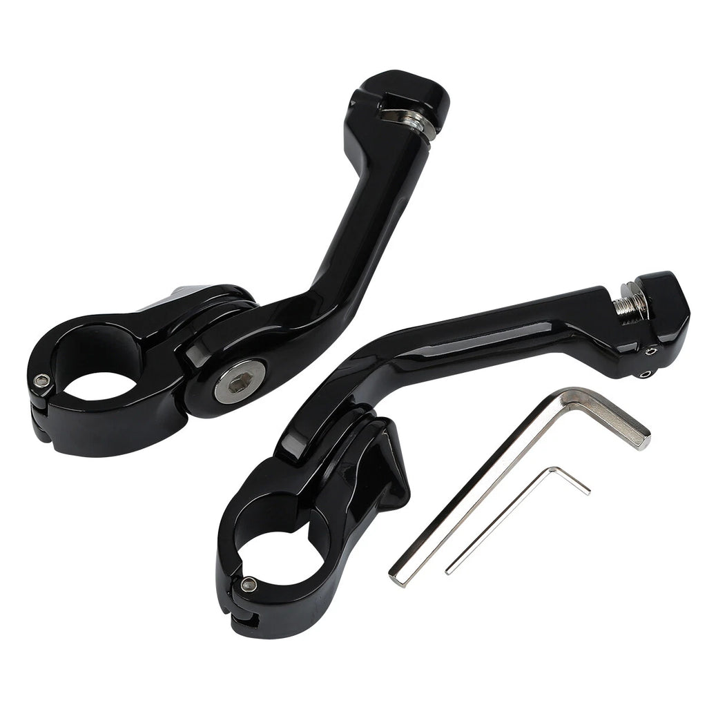 1 1/4" Long Angled Adjustable Highway Footpeg Mount for Harley