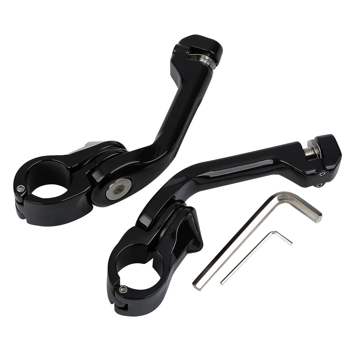 1 1/4" Long Angled Adjustable Highway Footpeg Mount for Harley