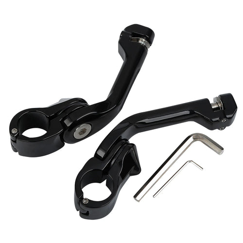 1 1/4" Long Angled Adjustable Highway Footpeg Mount for Harley