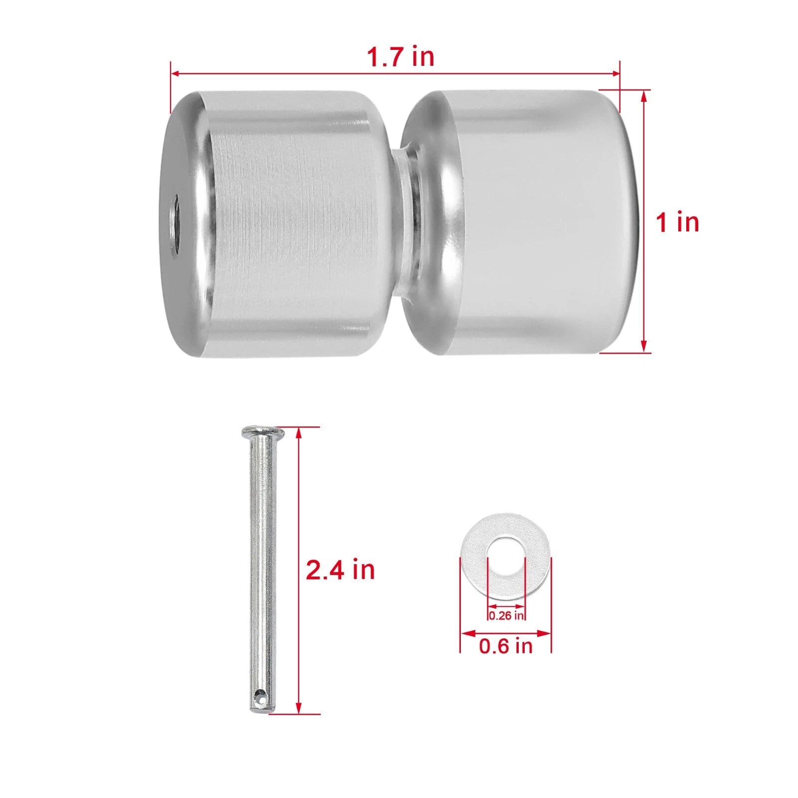 4X Trailer Tailgate Lift Assist Aluminum Roller Kit for GORILLA-LIFT (GMNR925)