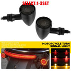 2X Bullet Turn Signal Lamps for Motorcycle (Front Rear Amber Red)
