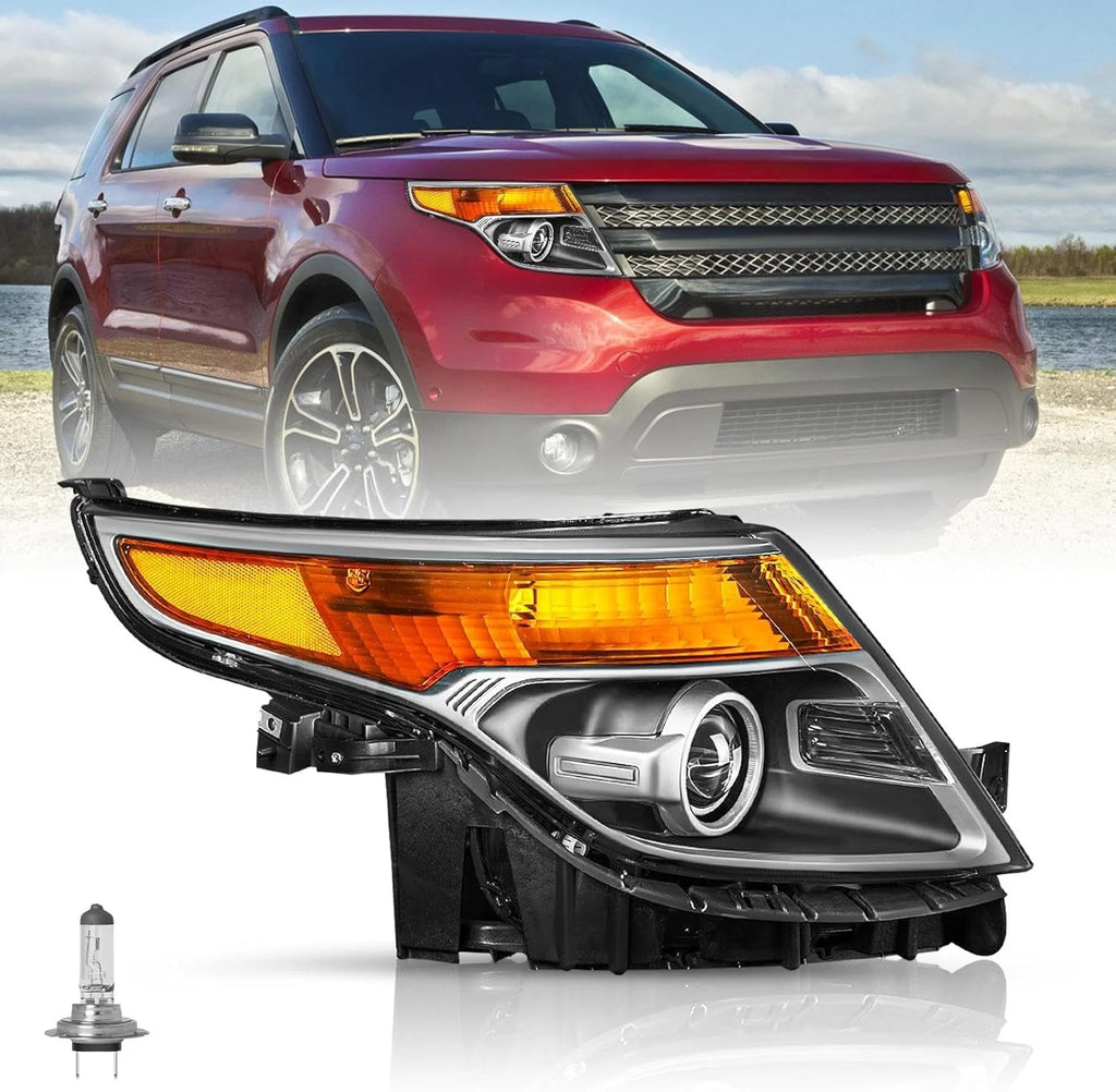 Headlight for Ford Explorer (2011–2015) - Halogen, Passenger Side