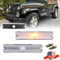 Set of 2 Clear Front Side Marker Lights for Jeep Wrangler YJ (1987–1995)
