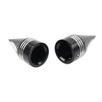 Black & White Spike Front Axle Cap Nut for Harley Touring Dyna Sportster