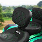 Green Stitching Driver Backrest Pad for Harley Touring Road Glide (2009-2023)