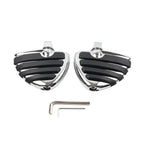 2X Chrome Rear Passenger Footrest Pedal for Harley FXBR Breakout (2018–2019)