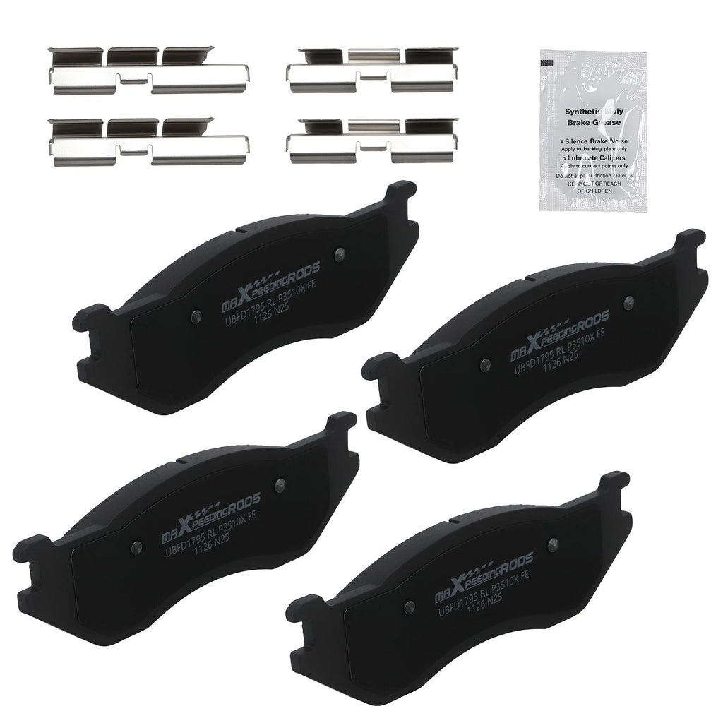 Set of 4 Front Brake Pads for Dodge Durango (2003–2006) / Ram 1500 (2002–2005) D966