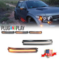 2X Sequential LED Clear Lens Side Mirror Lights for Ford F-150 (2009–2014)