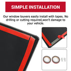 Rear Side Window Louver Sun Shade Cover for Corvette C7 (2014-2019)