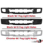 Front Bumper Face Bar for Ford F-150 (2015–2017) Black/Chrome