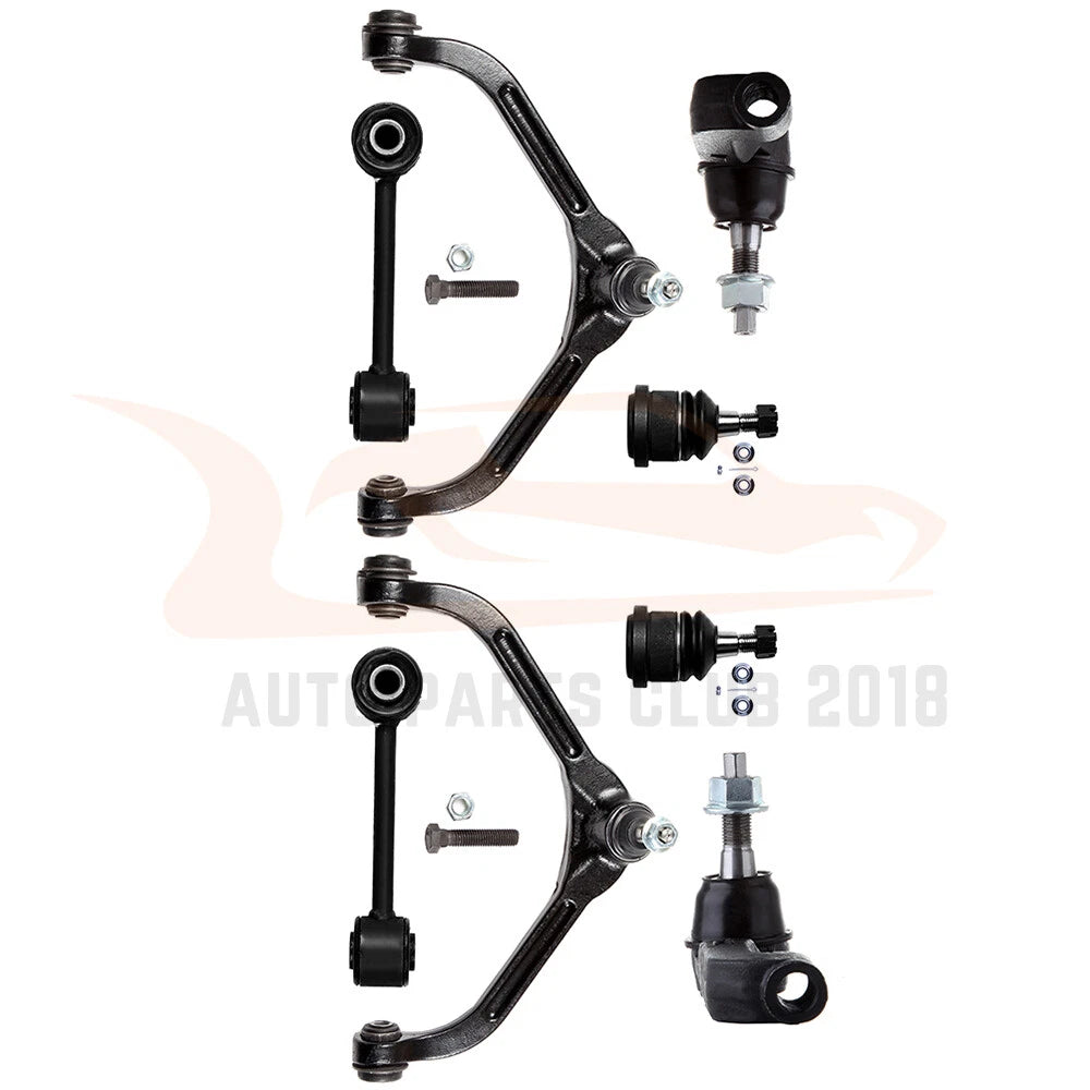Set of 8 Front Upper Control Arm Ball Joint Tie Rod Kit for Jeep Liberty (2005–2007)