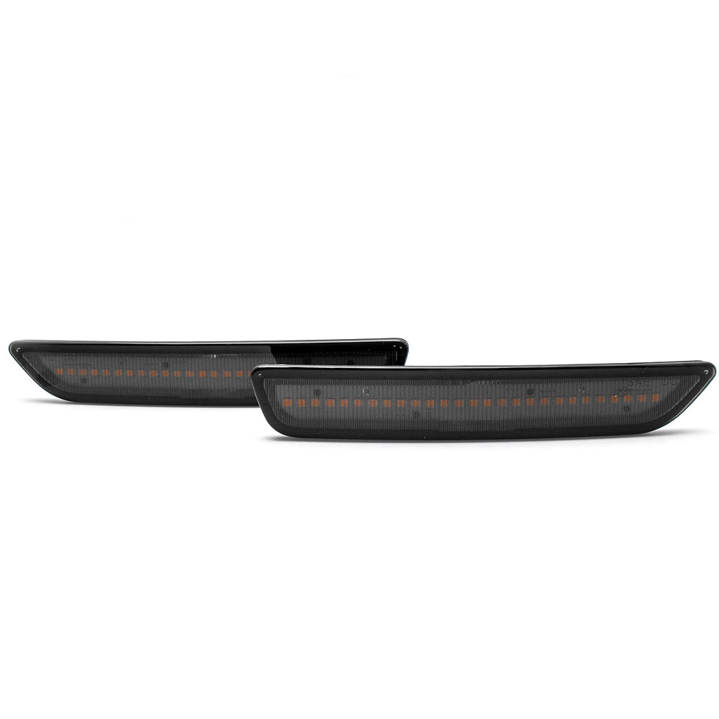 Smoked Lens Amber LED Front Side Marker Lamps for Ford Mustang (2010–2014)