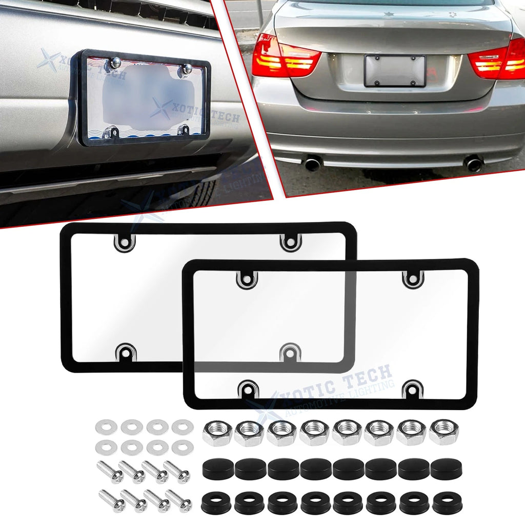 Car Clear License Plate Covers for Standard US Plates Fits 2011–2024