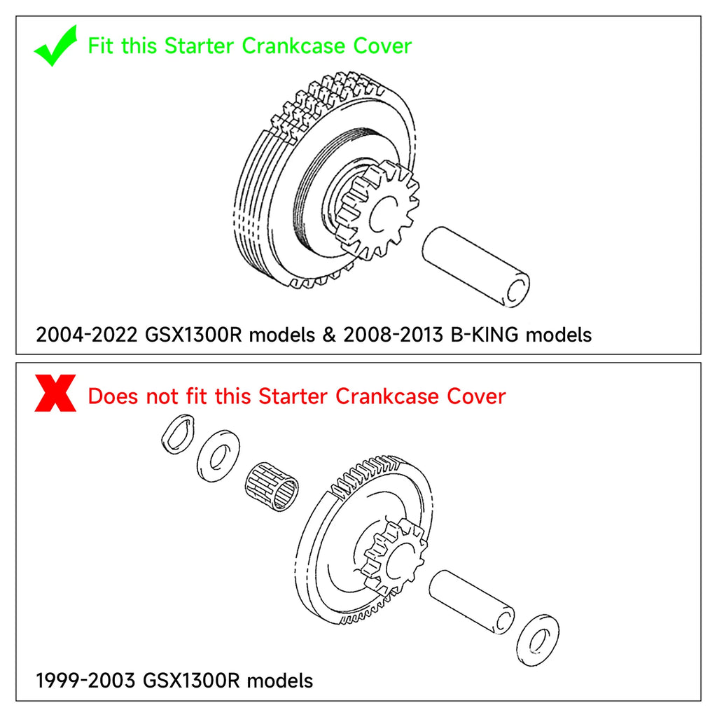 Starter Cover Crankcase for Suzuki Hayabusa GSX1300R (2004–2024)