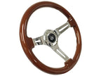 14 Inch Chrome 6 Hole Slotted Steering Wheel with Horn Button for Universal (1)