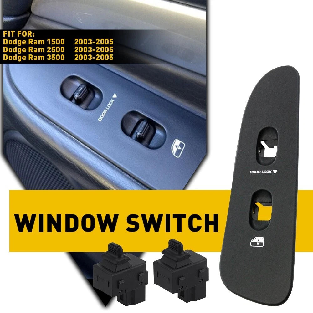 Passenger Side Window Control Switch & Bezel Cover for Dodge Ram 1500 2500 3500