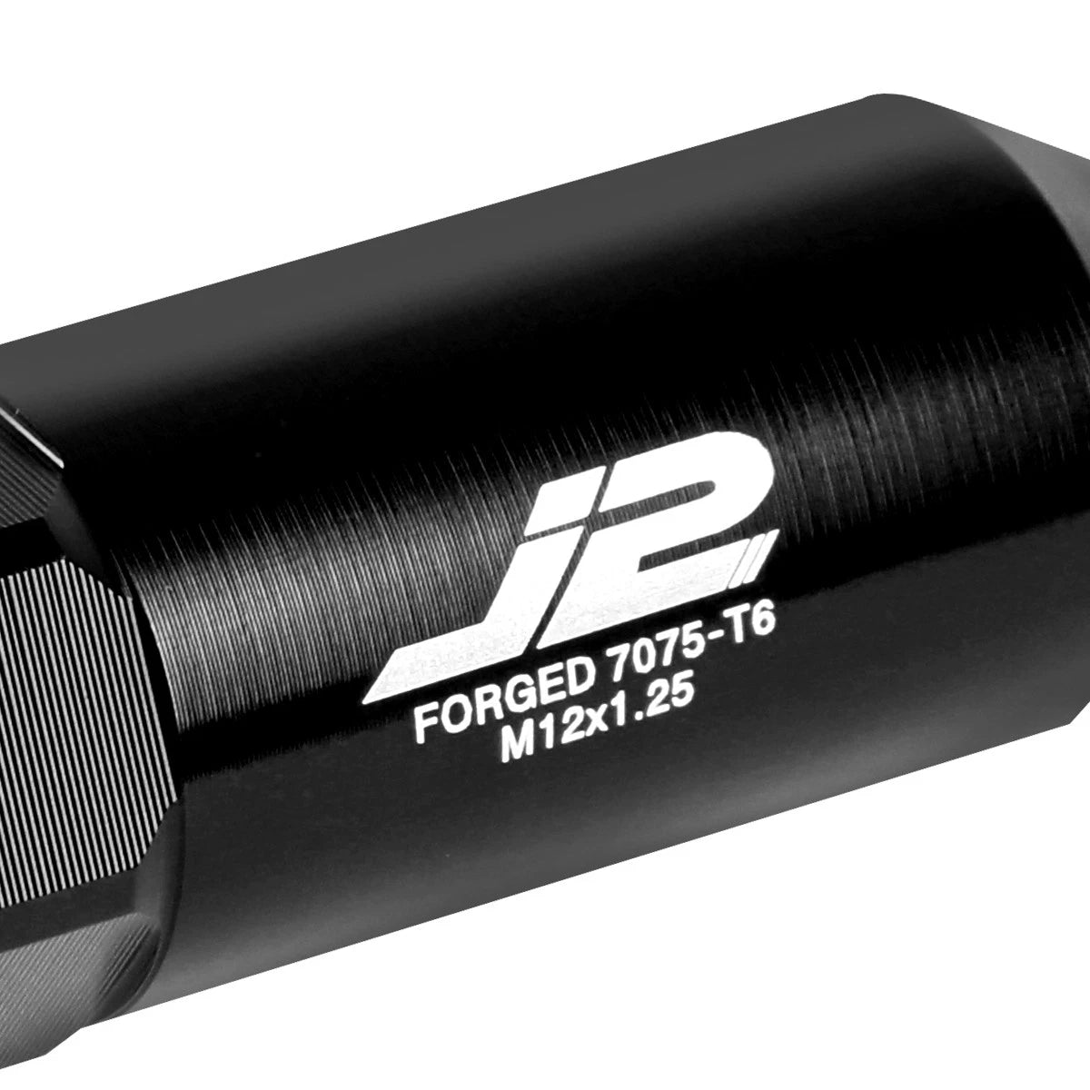20Pc J2 7075 Forged Aluminum M12x1.25 Spiked End Lug Nut Set w/Adapter Black