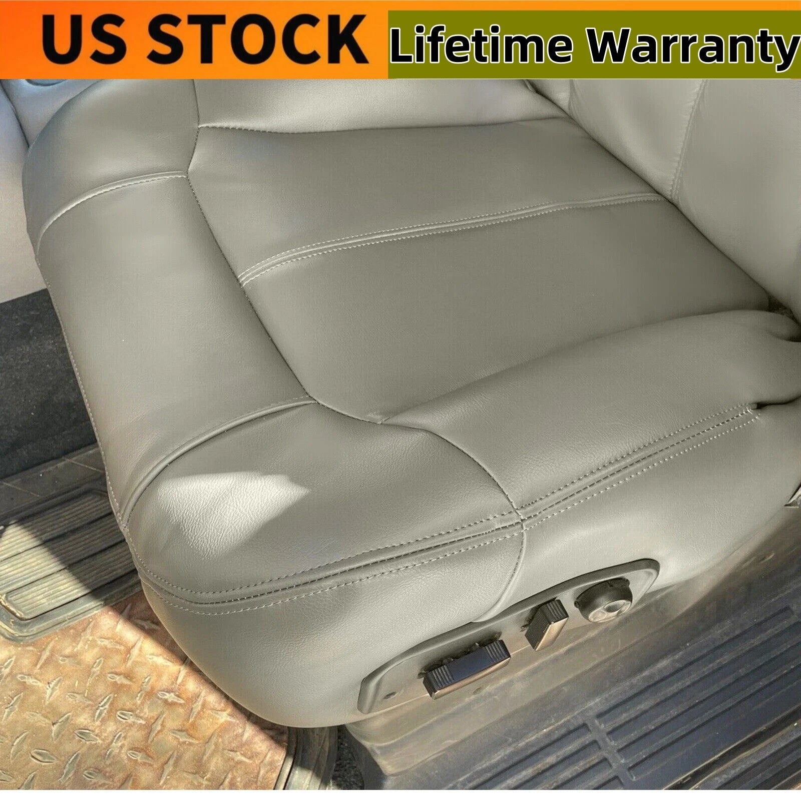 Driver Bottom Seat Cover for Tahoe Suburban (1999–2002) Pewter Gray