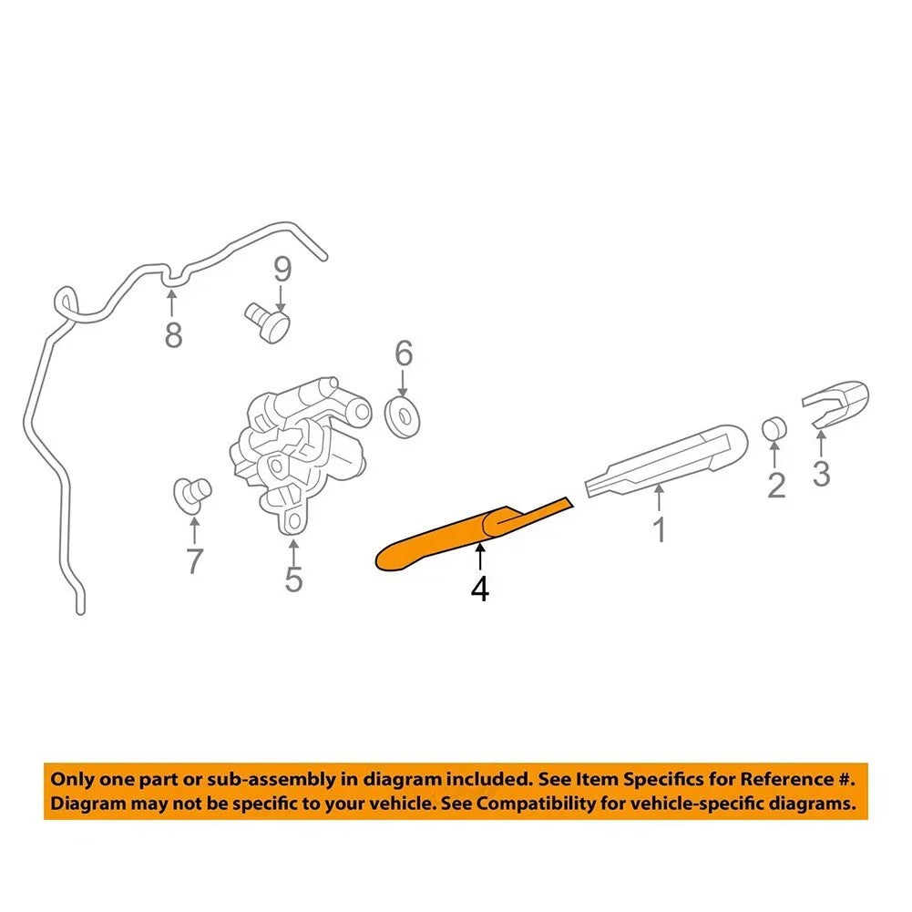 Rear Glass Wiper Blade for Chevrolet Spark (2016–2021)