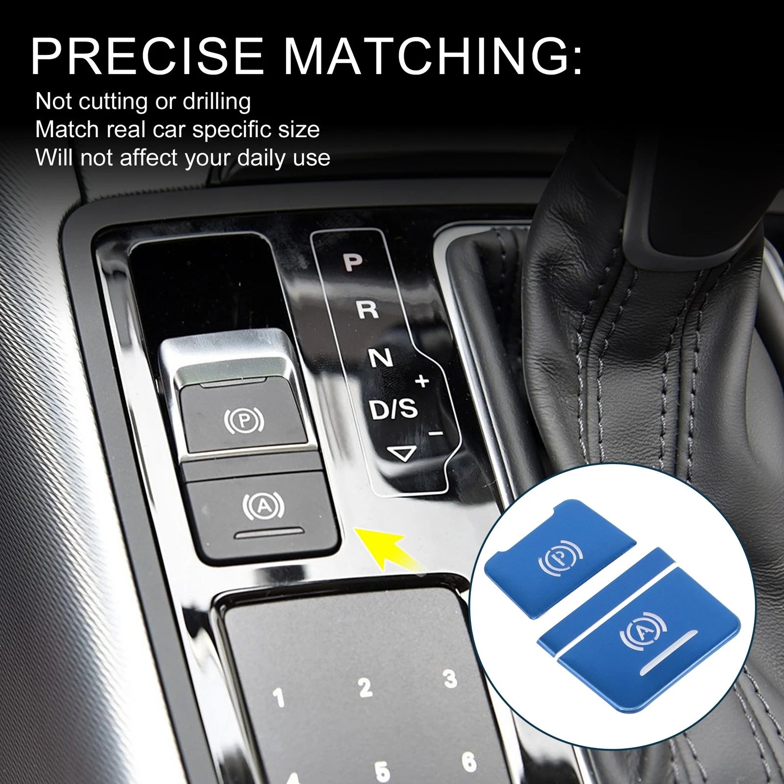 Electronic Handbrake Switch Button Sticker for Audi A6 C7 (2011–2018) Blue