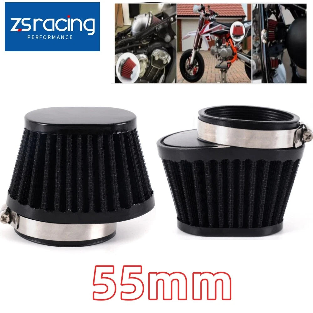 2X 55mm Air Filter Cleaner for Motorcycle/Car