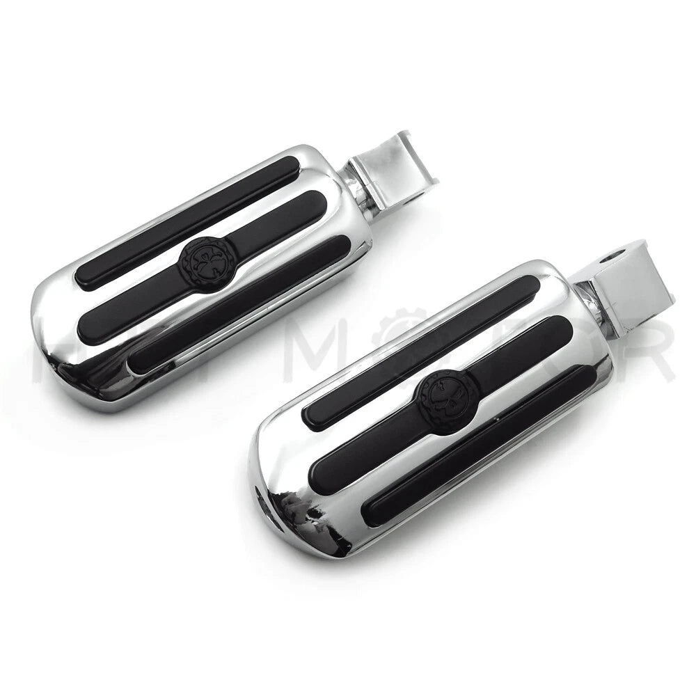 Chrome Rubber Custom Footpegs for Honda Fury VT1300 Shadow Aero Phantom Spirit (2009–2019)