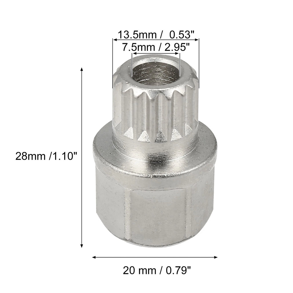 Anti Theft Wheel Lock Lug Nut Screw Removal Key for BMW (32/16PT)