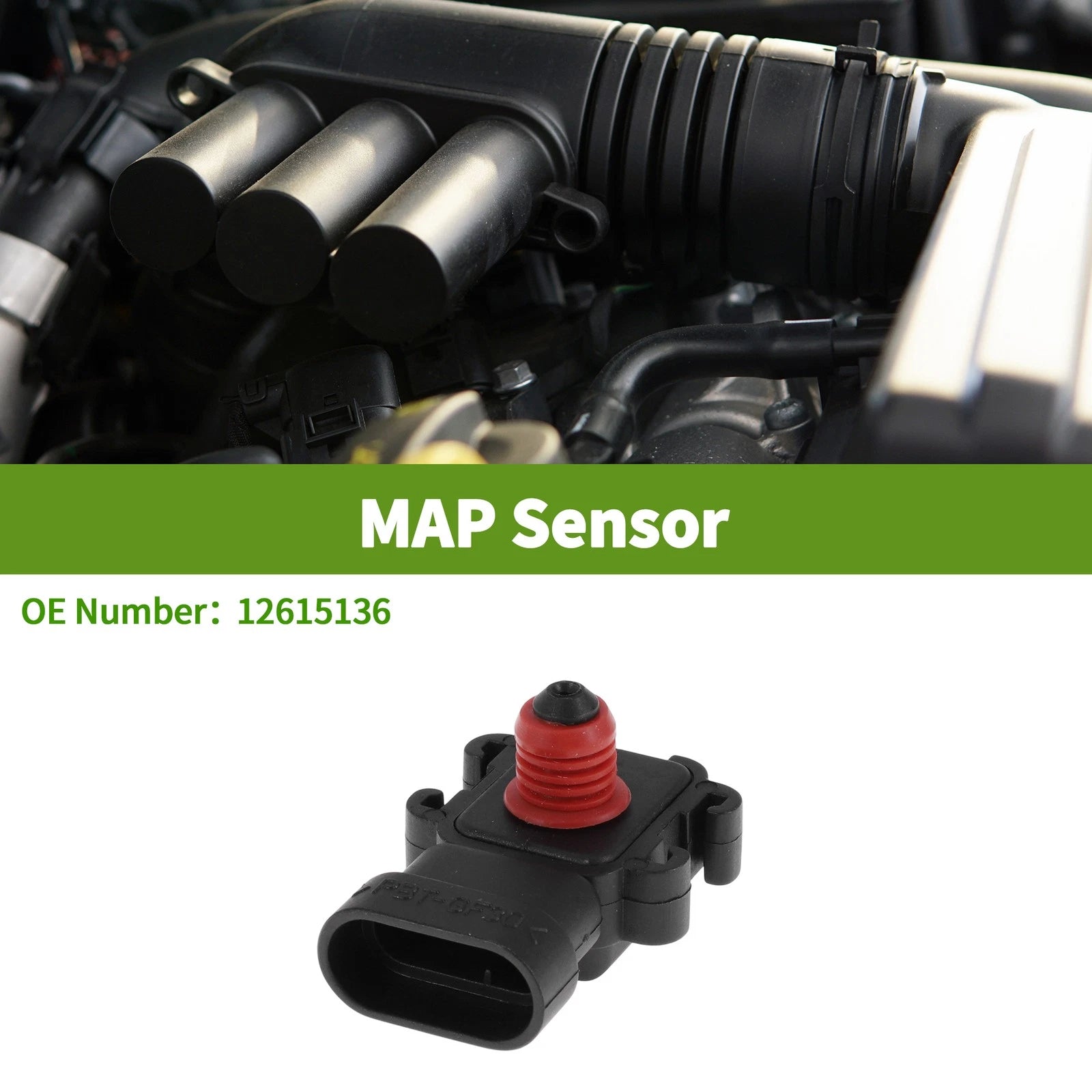 MAP Sensor for Chevrolet Cobalt 2.0 (2005–2007) - Part No. 12615136