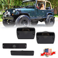 Set of 4 Smoked Bumper Signal & Fender Side Marker Lights for Jeep Wrangler (1987–1995)