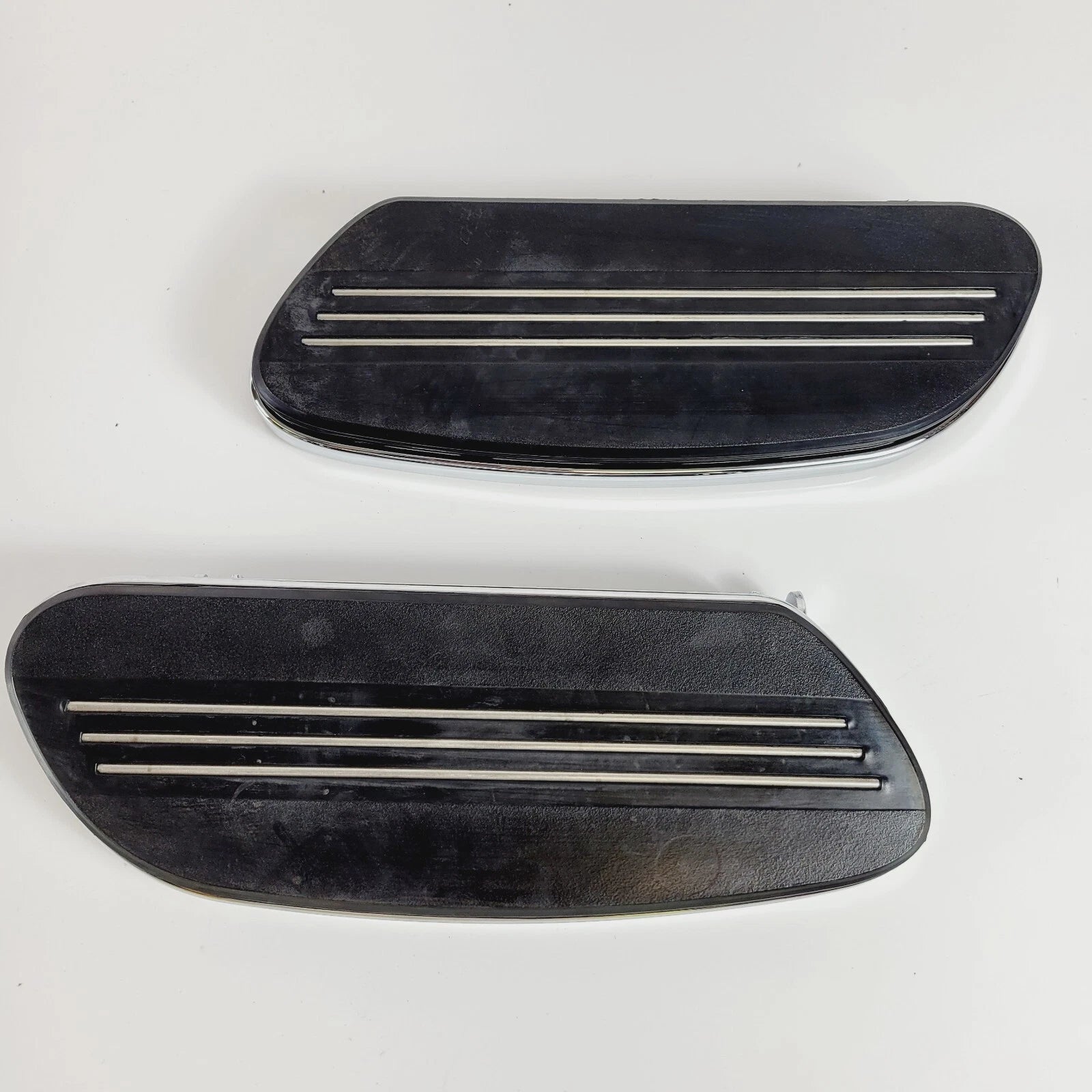 Genuine Chrome Swept Wing Streamliner Floor Boards for Harley Touring