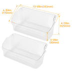 2X Clear Refrigerator Door Bin Shelf for Frigidaire Kenmore (#240324502)