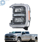 LED Reflector Headlight for Ford F250 F350 (2023–2024) Black Housing