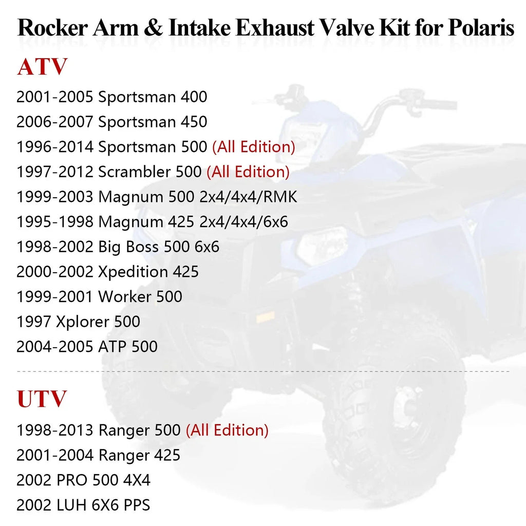 Rocker Arm & Head Valve Gasket Kit for Polaris Scrambler 500 (1997–2012)
