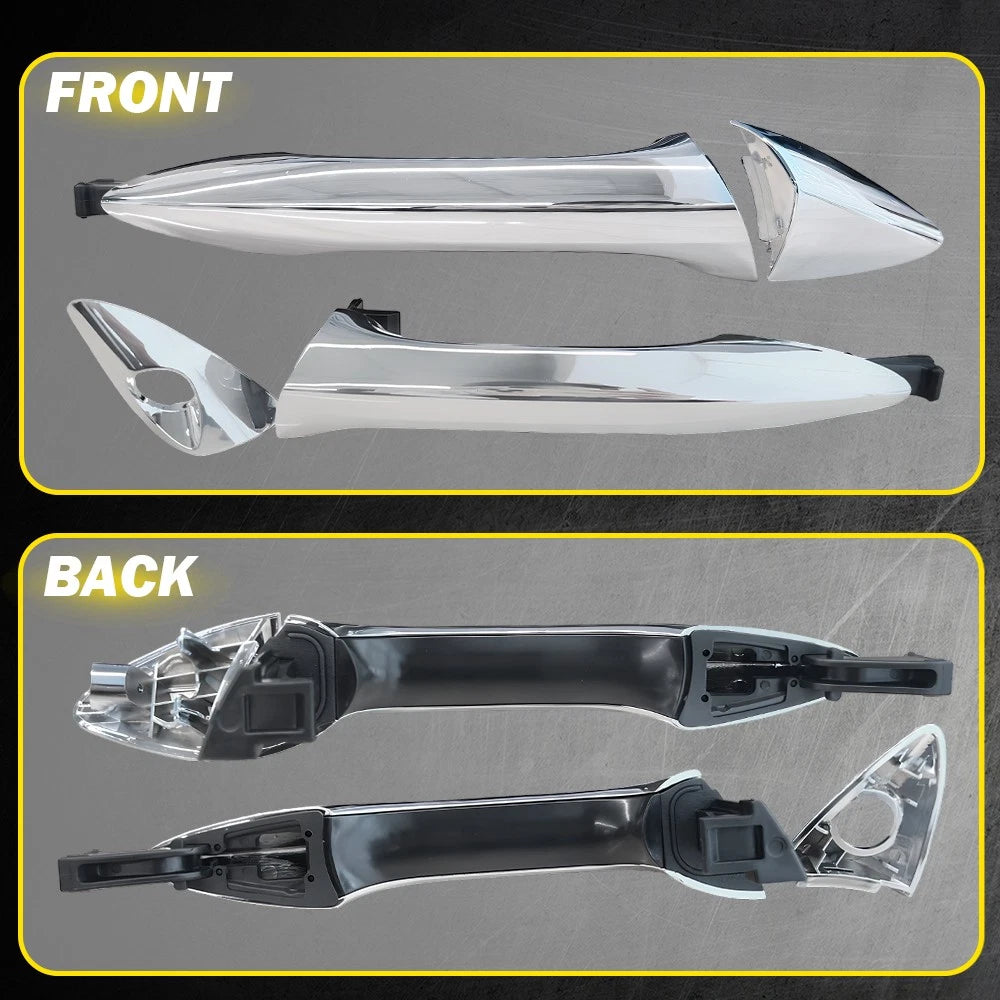 Set of 4 Chrome Door Handles for Hyundai Elantra (2011–2016)