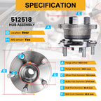 2X Rear Wheel Bearings & Hubs for Subaru Forester Impreza XV Crosstrek (2014–2018)