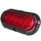 Set of 6 Red 6" Oval LED Trailer Truck Stop Turn Brake Tail Lights