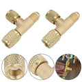 Set of 2 Brass Valve Core Quick Couplers for Easy Installation