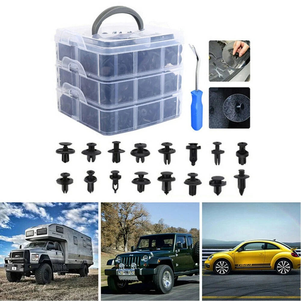 Set of 625 Universal Car Body Bumper Rivet Retainer Trim Clips