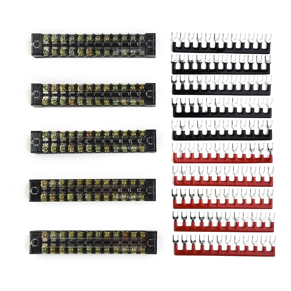 12-Position Power Distribution Bus Bar Terminal Block for RV Boat Camper