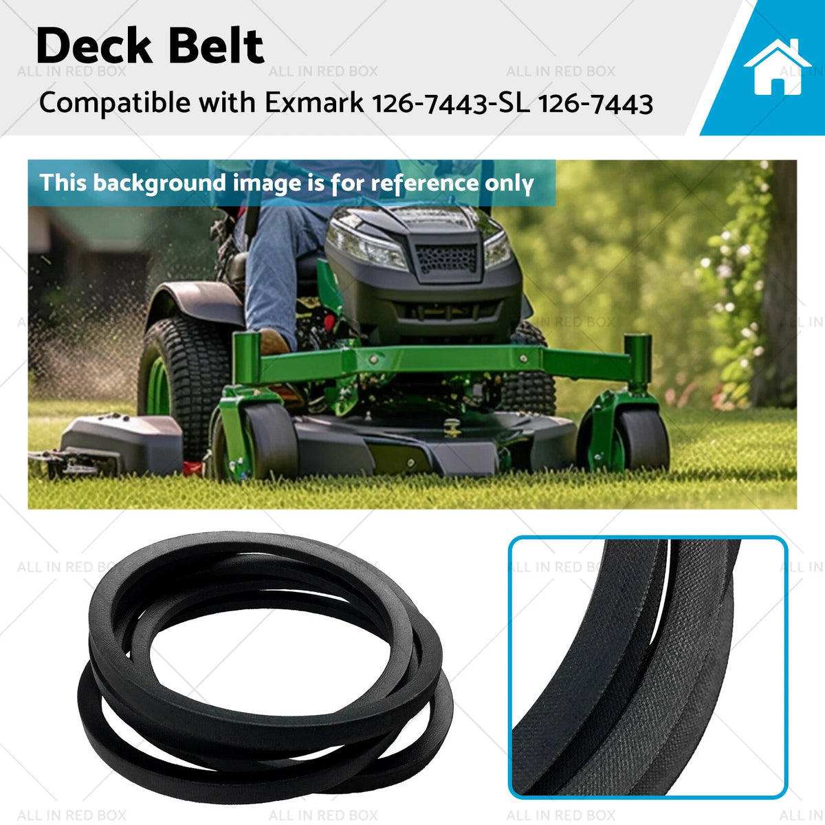 Deck Belt for Exmark Radius E S X Series 52" (1267443-SL)
