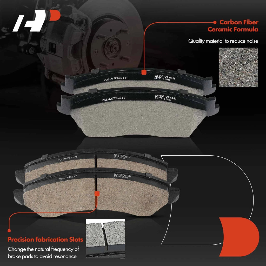 8x Ceramic Brake Pads for Chevy Silverado 1500 GMC (2007-2013)