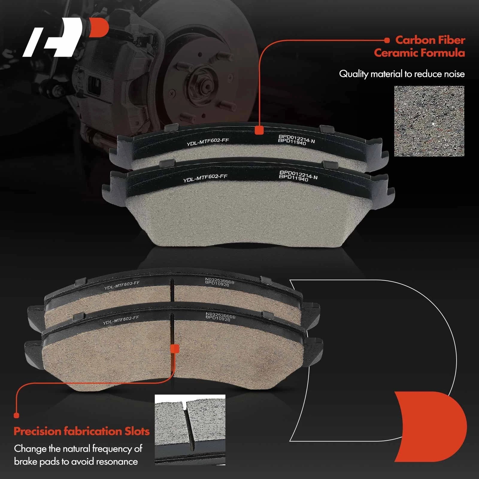 8x Ceramic Brake Pads for Chevy Silverado 1500 GMC (2007-2013)