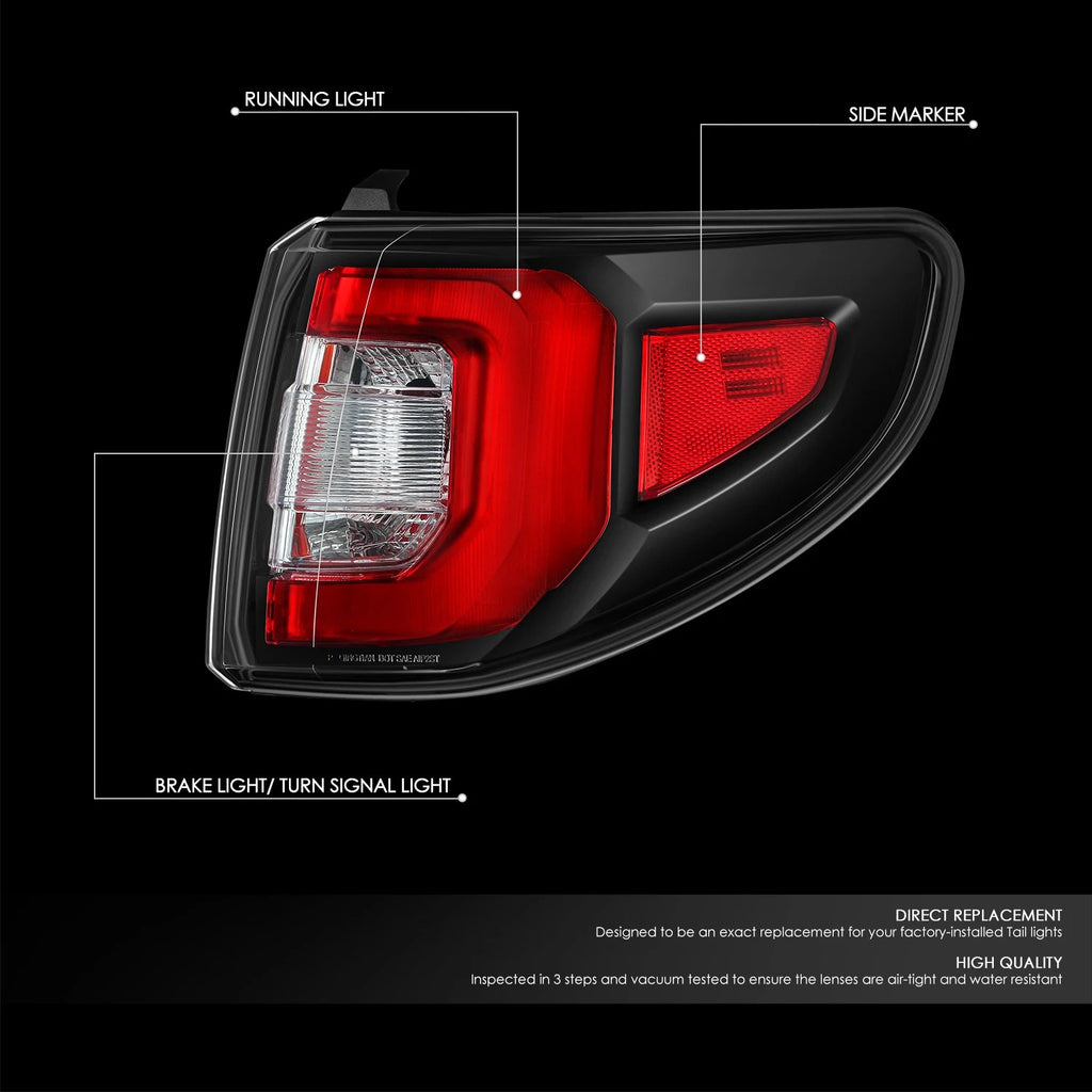 Chrome Red LED Outer Taillight Assembly for Acadia Limited (2013–2017)
