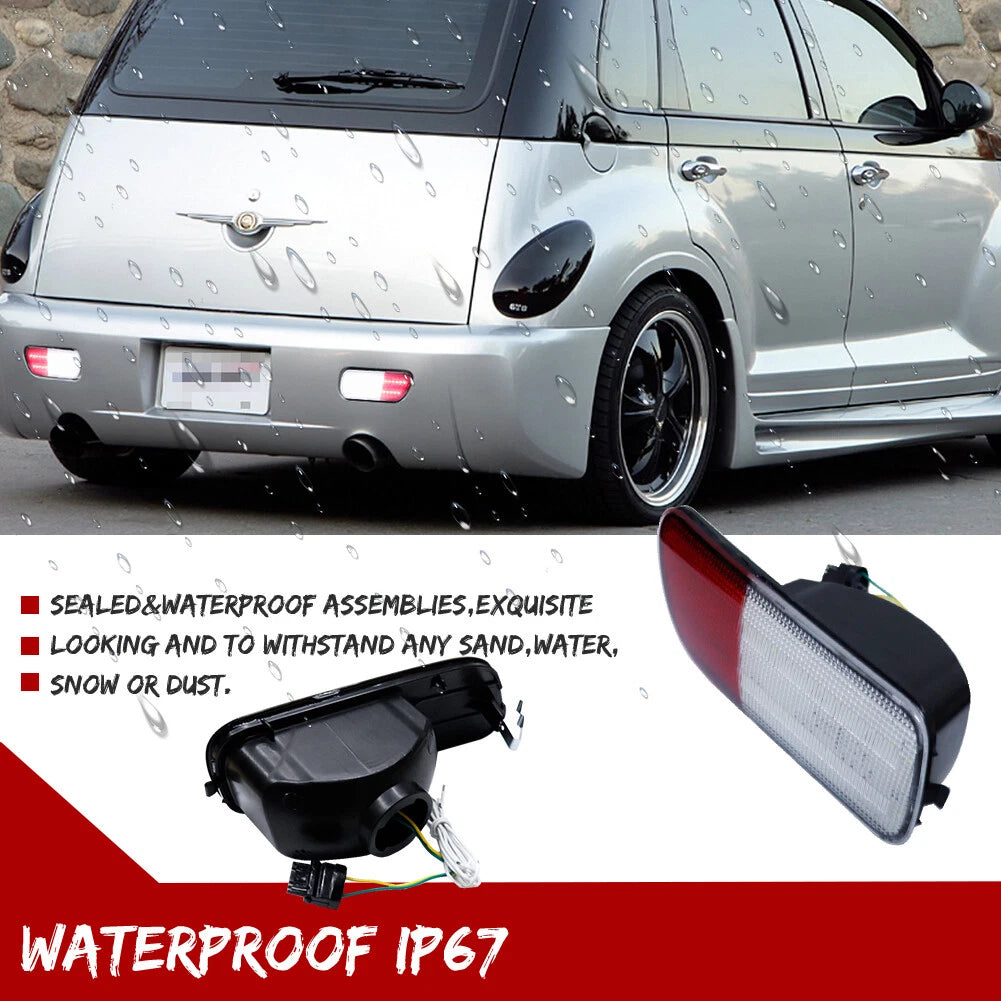 2X Euro Clear LED Tail Lights for Chrysler PT Cruiser (2006–2010)