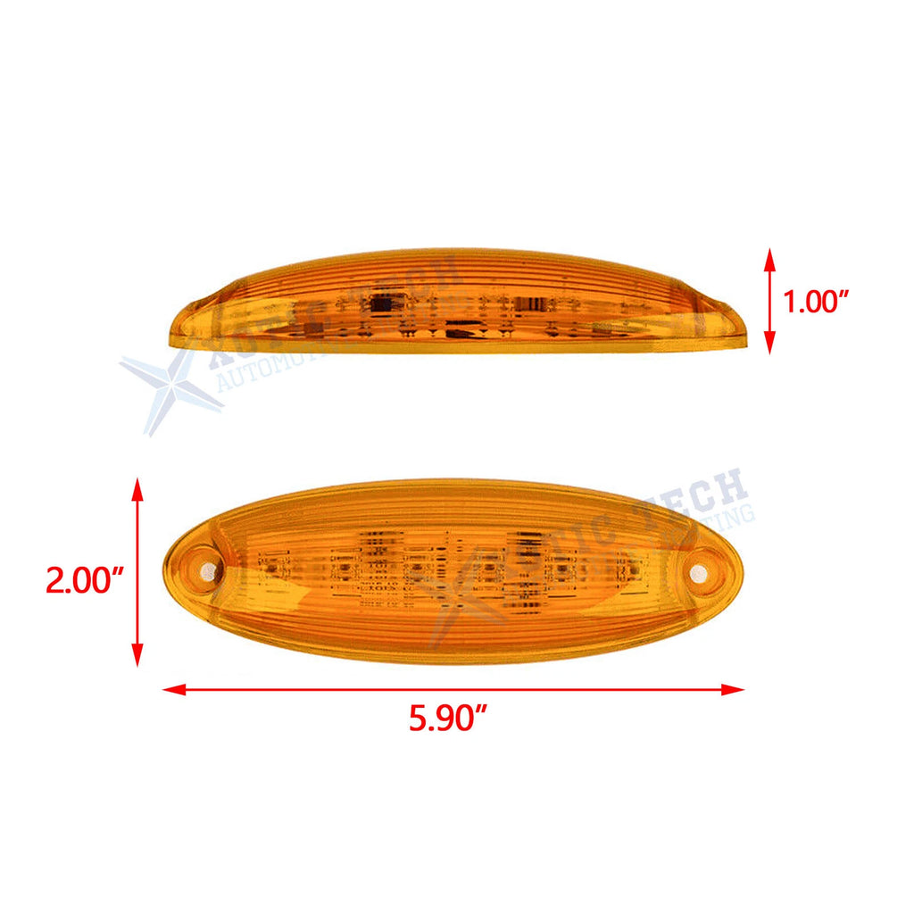 OE-Spec LED Front Raised Roof Clearance Marker Lights for Freightliner Cascadia (2018-2023)