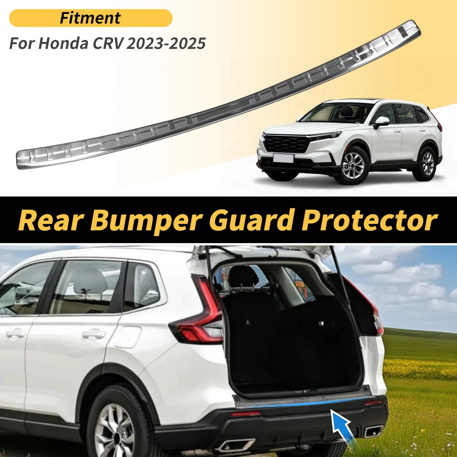 Rear Bumper Topper for Honda CR-V (2023–2025) Silver Tone 1 Pcs