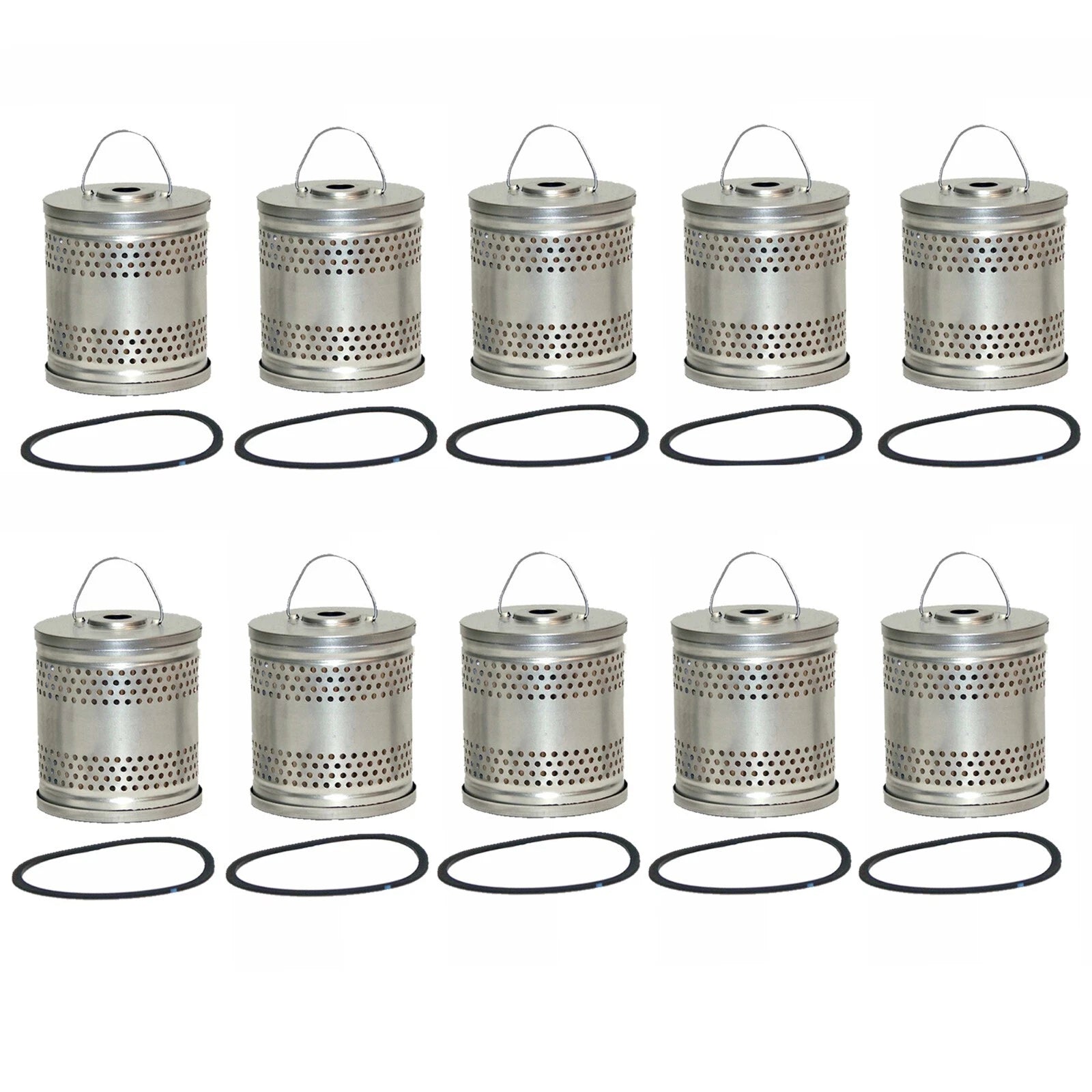 Set of 10 Engine Oil Filters for Wix 51010 (Cartridge Lube Metal Canister)
