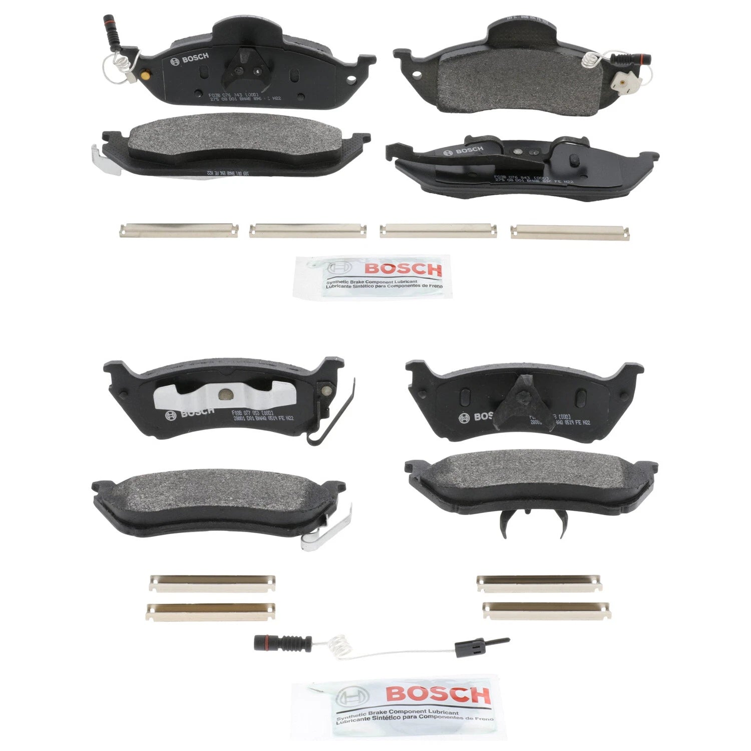 Bosch Quietcast Disc Brake Pads Kit for Mercedes W163 ML320 ML350 (1998–2005)