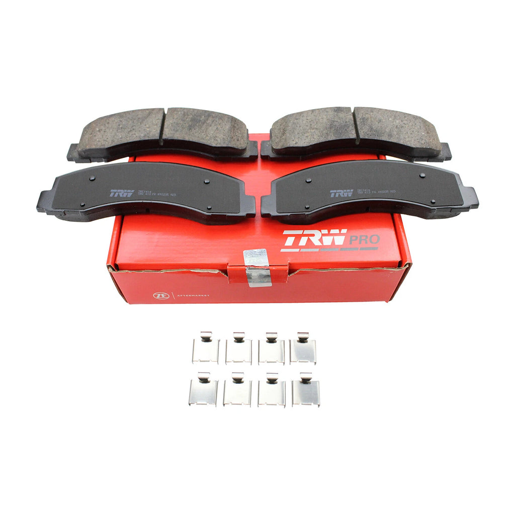 Set of 4 TRW Pro Front Ceramic Slotted Brake Pads for Ford Expedition F-150 Lincoln Navigator